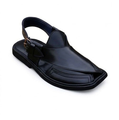 KhyberWalk Black Peshawari Chappal – Tradition Crafted for Modern Style