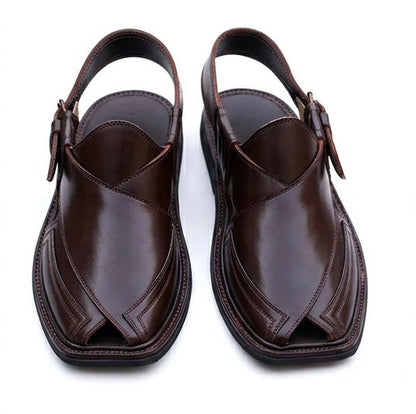 KhyberWalk Brown Peshawari Chappal – Tradition Crafted for Modern Style